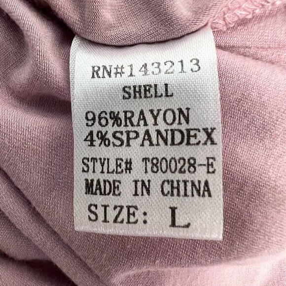 Miss Love Womens Rose Long Sleeve V-Neck Pullover Blouse Top Size Large - Picture 8 of 8